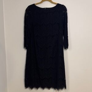 The Limited Black Lace Long Sleeve Dress